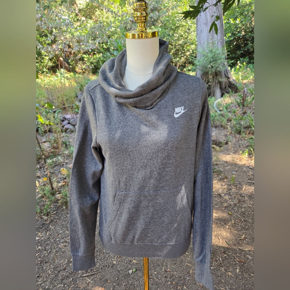 Nike Gray‎ Cowl Neck Womens Sweatshirt